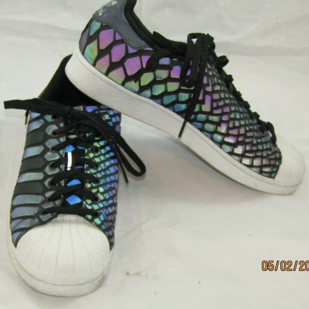 ADIDAS Mens Black Iridescent Sneakers